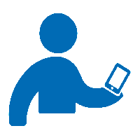 Person-using-tablet-blue