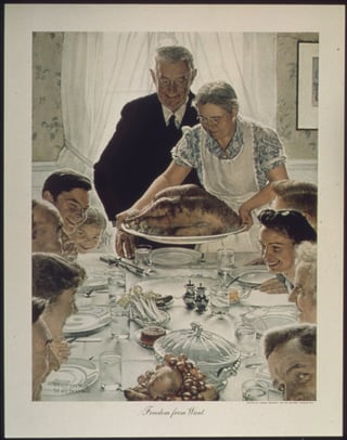 Norman Rockwell's "Freedom from Want"