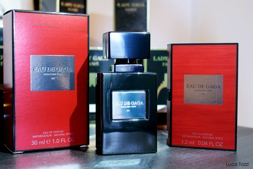 Lady Gaga's Eau de Gaga uses the "rule of three" to appeal to shoppers. Lady Gaga's Eau de Gaga uses the "rule of three" to appeal to shoppers.