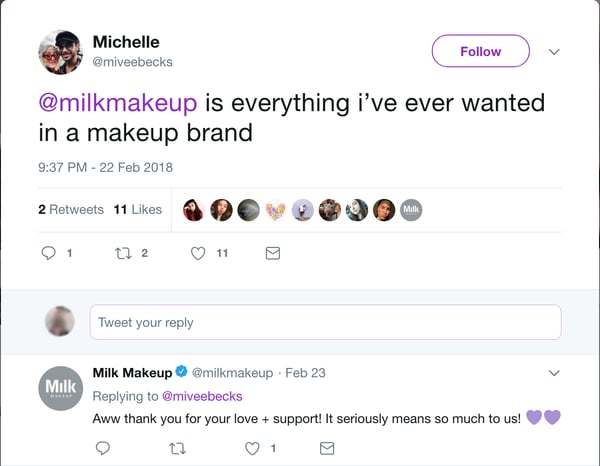 MilkMakeupTweet