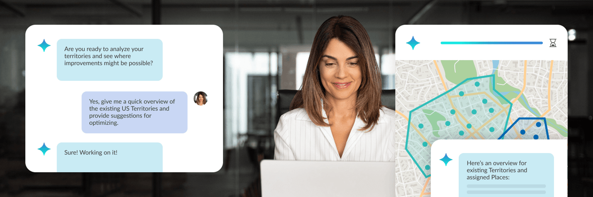 Woman in office using Repsly After